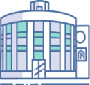 Graphic of the Masterflex main building in Gelsenkirchen. 